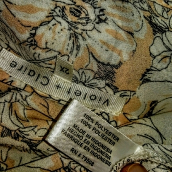 Violet + Claire High Low Floral Tunic Top Size 2X NWOT - Picture 10 of 11